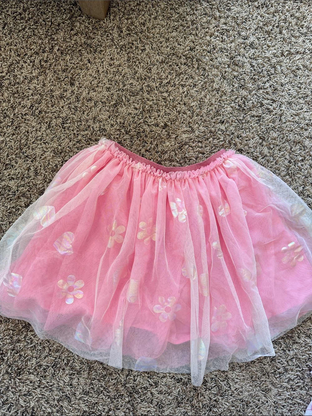 Pink Floral Tulle Skirt - Brand